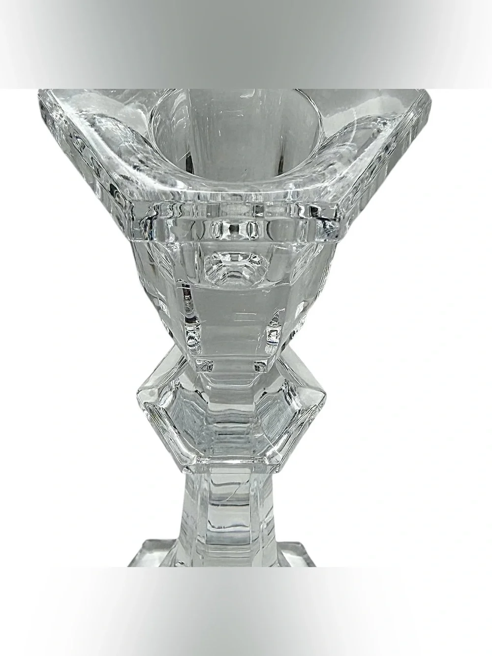 Baccarat France Pair of Harcourt Versailles Crystal Candlestick Holders